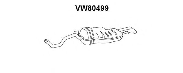 Глушитель выхлопных газов конечный VW80499
