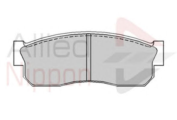 Комплект тормозных колодок, дисковый тормоз ADB0207