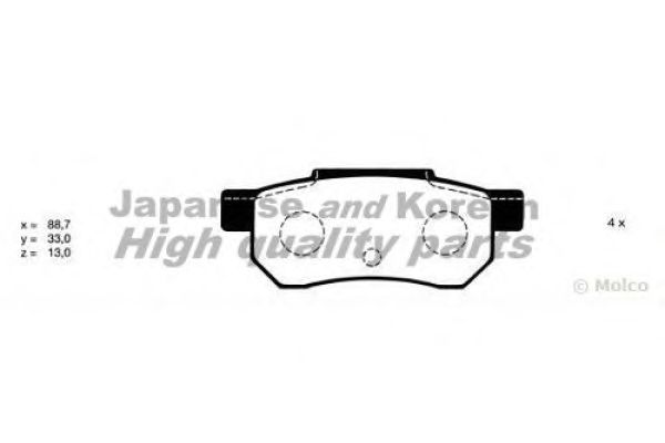 Brake Pad Set, disc brake H026-06