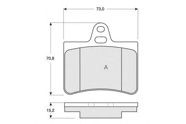 Комплект тормозных колодок, дисковый тормоз PF1333