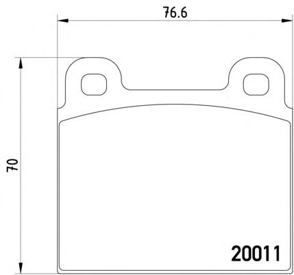 Комплект тормозных колодок, дисковый тормоз 2001107