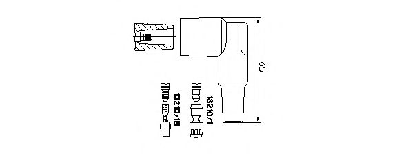 Ficha, distribuidor de ignição; Ficha, bobina de ignição 13210/1
