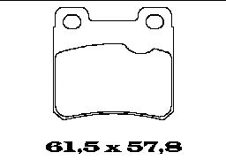 Комплект тормозных колодок, дисковый тормоз BL1243A1