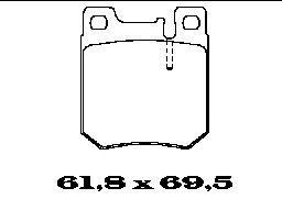 Kit de plaquettes de frein, frein à disque BL1287A2