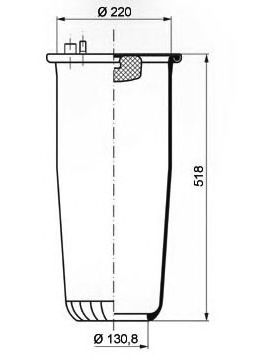 Boot, air suspension 084.250-10A