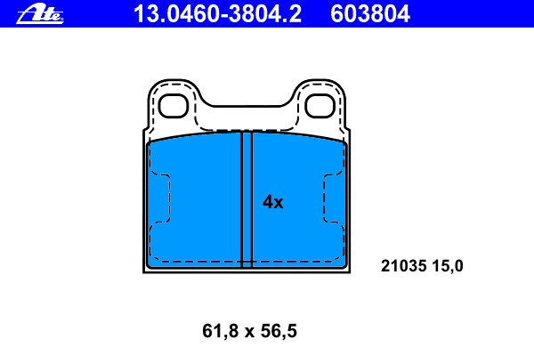 Kit de plaquettes de frein, frein à disque 13.0460-3804.2