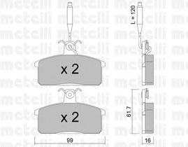 Kit de plaquettes de frein, frein à disque 22-0026-3
