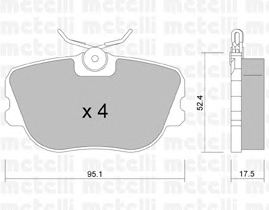 Комплект тормозных колодок, дисковый тормоз 22-0150-0