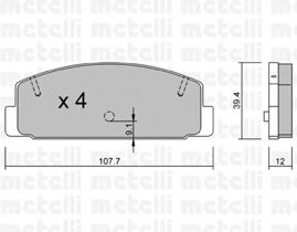 Комплект тормозных колодок, дисковый тормоз 22-0302-2