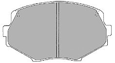 Комплект тормозных колодок, дисковый тормоз 6588