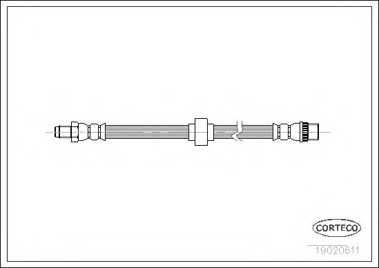 Tubo flexible de frenos 19020611