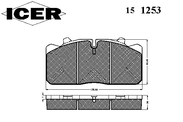 Комплект тормозных колодок, дисковый тормоз 151253