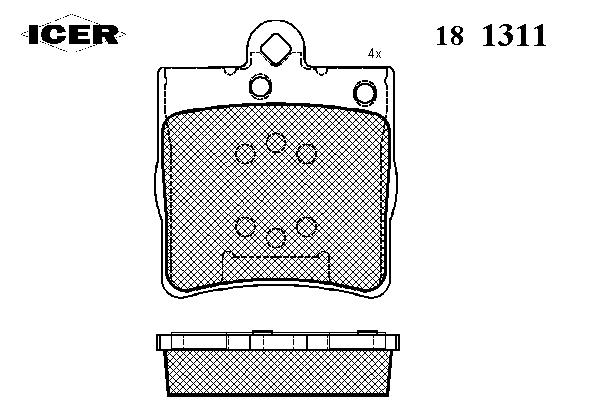 Kit de plaquettes de frein, frein à disque 181311