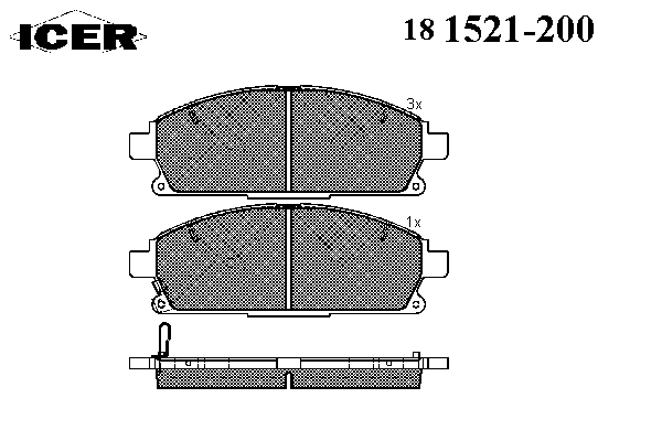 Комплект тормозных колодок, дисковый тормоз 181521-200