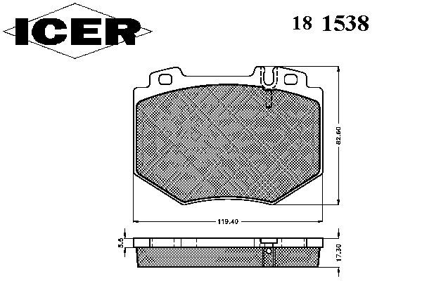 Kit de plaquettes de frein, frein à disque 181538