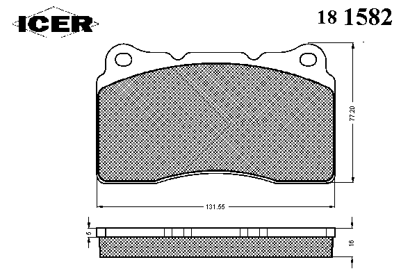 Комплект тормозных колодок, дисковый тормоз 181582