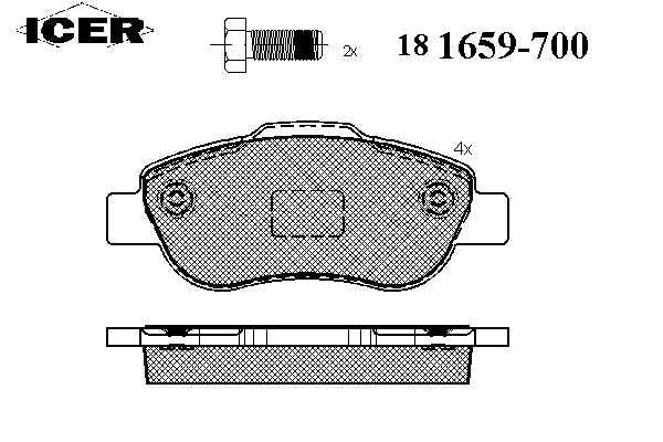 Bremsebelegg sett, skivebremse 181659-700