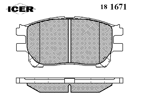 Комплект тормозных колодок, дисковый тормоз 181671