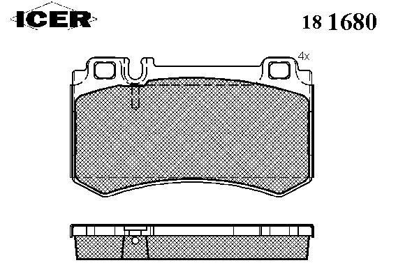 Комплект тормозных колодок, дисковый тормоз 181680