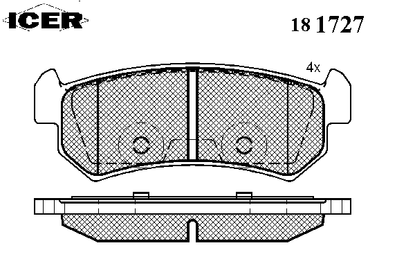 Комплект тормозных колодок, дисковый тормоз 181727