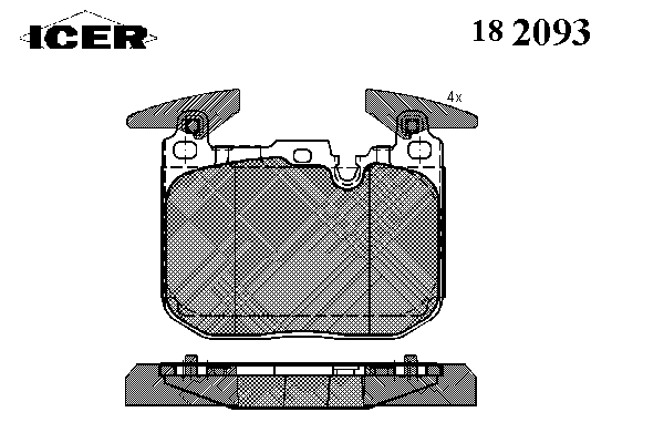 Kit de plaquettes de frein, frein à disque 182093