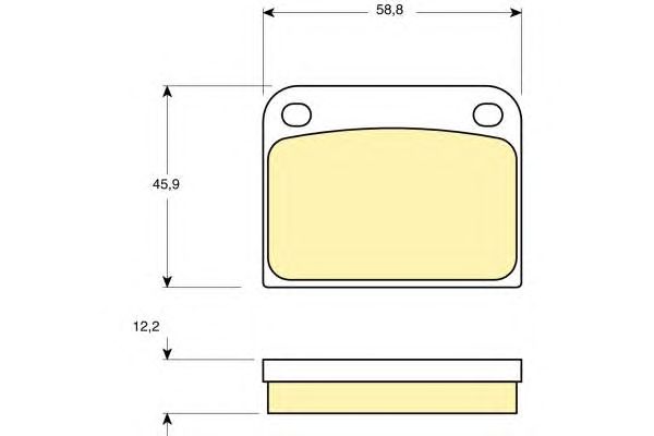 Комплект тормозных колодок, дисковый тормоз 6105941