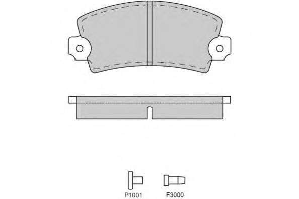 Комплект тормозных колодок, дисковый тормоз 12-0018