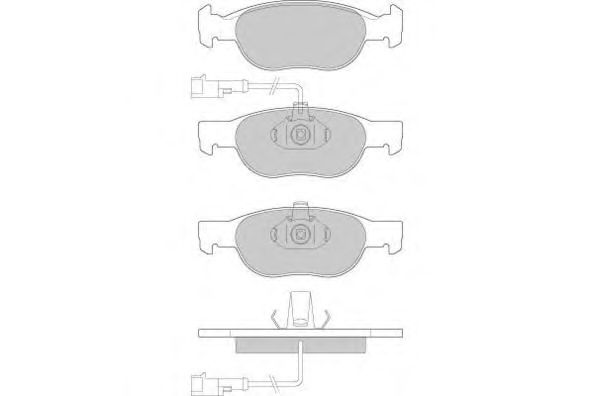 Комплект тормозных колодок, дисковый тормоз 12-0666