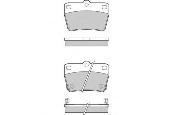 Комплект тормозных колодок, дисковый тормоз 12-1050
