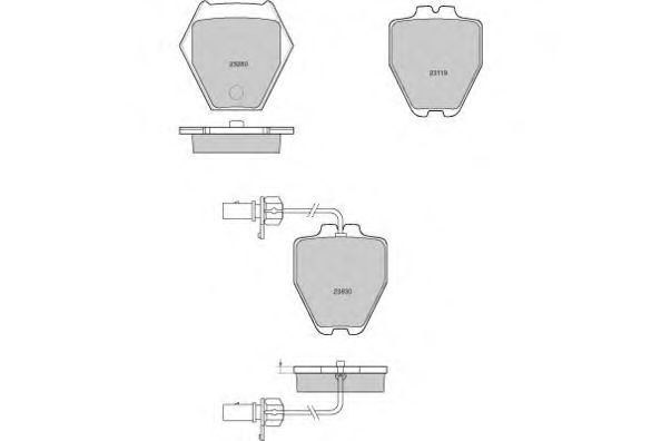 Комплект тормозных колодок, дисковый тормоз 12-1121