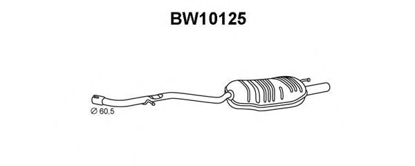 Глушитель выхлопных газов конечный BW10125