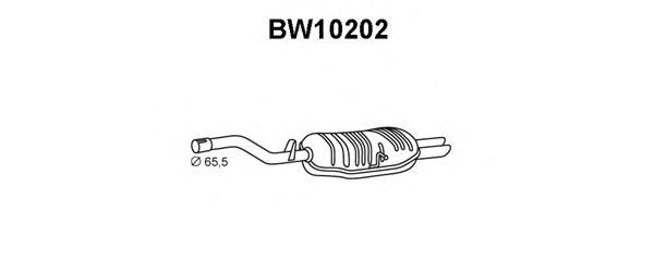 Глушитель выхлопных газов конечный BW10202