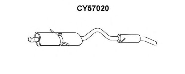 Глушитель выхлопных газов конечный CY57020