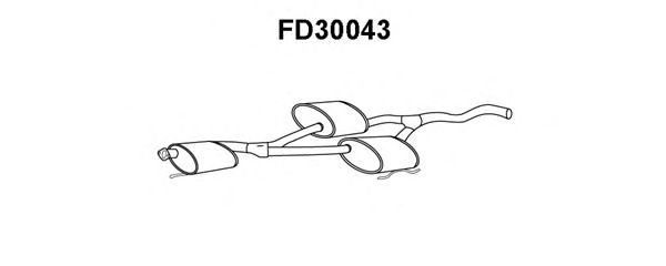 Предглушитель выхлопных газов FD30043