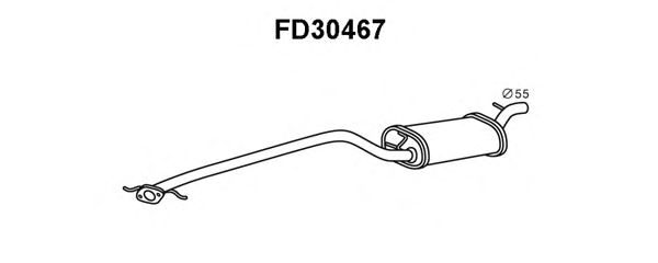 Средний глушитель выхлопных газов FD30467