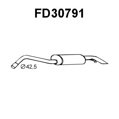 Глушитель выхлопных газов конечный FD30791