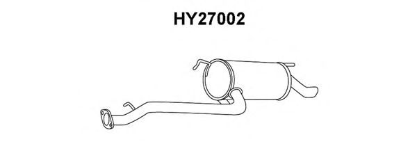 Глушитель выхлопных газов конечный HY27002