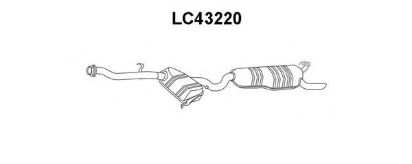 Глушитель выхлопных газов конечный LC43220