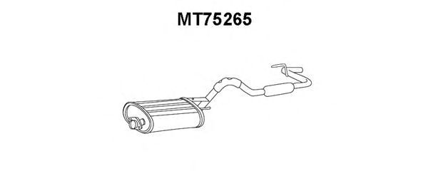 Глушитель выхлопных газов конечный MT75265