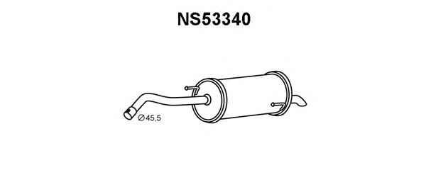 Глушитель выхлопных газов конечный NS53340