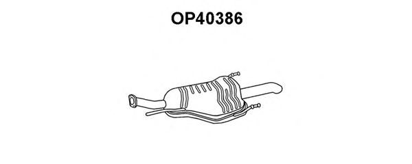 Глушитель выхлопных газов конечный OP40386