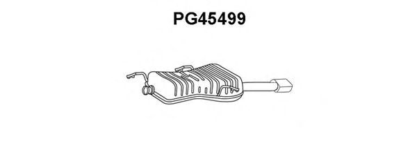 Глушитель выхлопных газов конечный PG45499