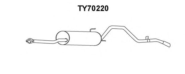 Глушитель выхлопных газов конечный TY70220