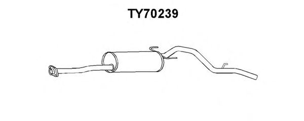 Глушитель выхлопных газов конечный TY70239