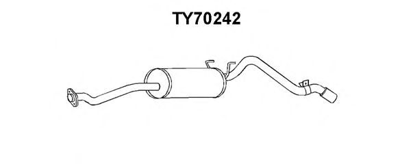 Глушитель выхлопных газов конечный TY70242