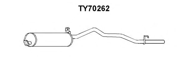 Глушитель выхлопных газов конечный TY70262