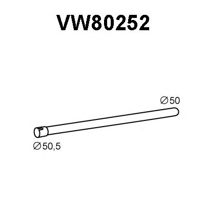 Σωλήνας εξάτμισης VW80252