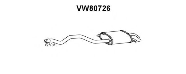 Silenciador posterior VW80726