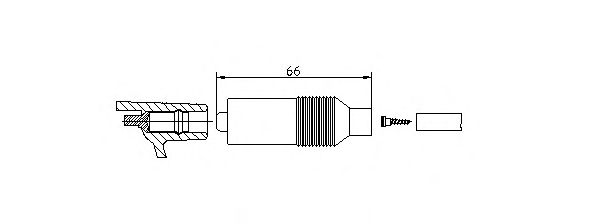 Conector, bobina de encendido 10223/1