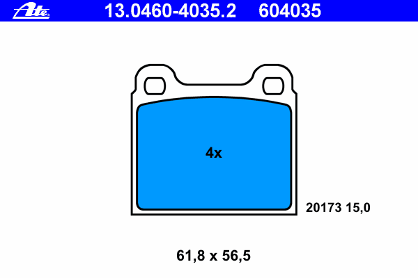 Kit de plaquettes de frein, frein à disque 13.0460-4035.2